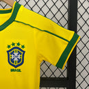 KIT Infantil Retrô da Seleção Brasileira 2002 Casa