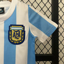 KIT Infantil Retrô da Seleção da Argentina 1986 Casa