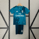 KIT Infantil Retrô Real Madrid 2017/18 Terceiro