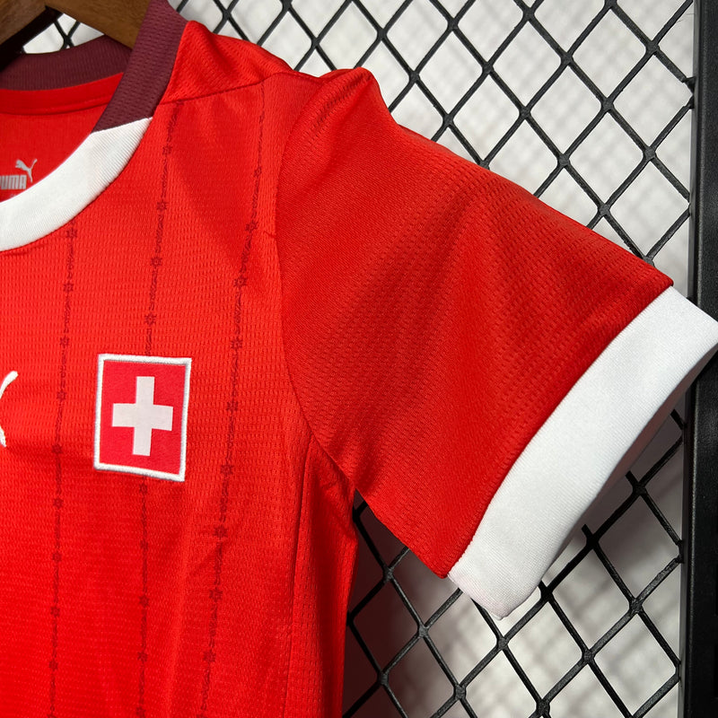 KIT Infantil da Seleção Suíça 2024 Casa
