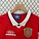 KIT Infantil Retrô Manchester United 1999/00 Casa