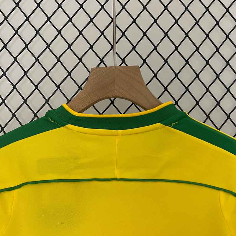 KIT Infantil Retrô da Seleção Brasileira 2002 Casa
