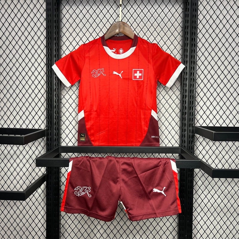 KIT Infantil da Seleção Suíça 2024 Casa